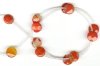 1 10mm Orange Quartz  Faceted Coin